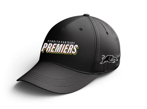 Penrith Panthers 2021 NRL Premiers Tidwell Black Baseball Adjustable Hat Cap 