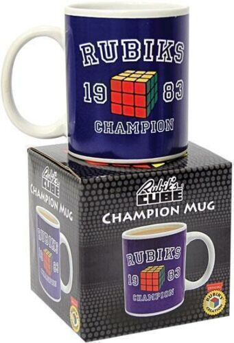 Rubik's Rubix Champion 1983 Cube Mug Cube Ceramic Coffee Cup Collectable