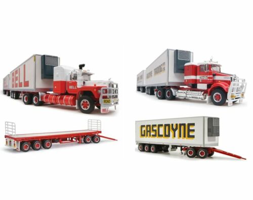 Highway Replicas Bell & Gascoyne Pty Ltd Freight Road Train Collection 1:64 Scale Die Cast Model Truck Each With Additional Trailer