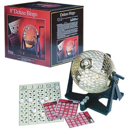 8" Deluxe Bingo Game With Cage Cards and Markers