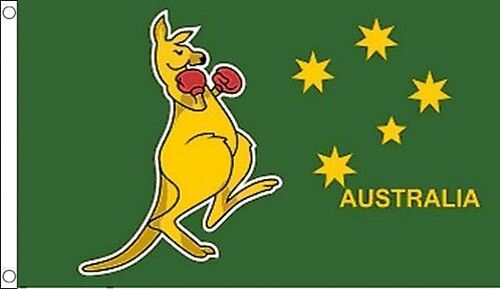 Boxing Kangaroo Australian 5ft x 3ft Pole Flag Southern Cross Australia Day