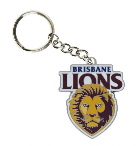Brisbane Lions AFL Team Logo Mascot Metal Keyring Key Ring 