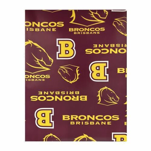 Brisbane Broncos NRL Team Logo Gift Birthday Present Wrapping Paper Sheet