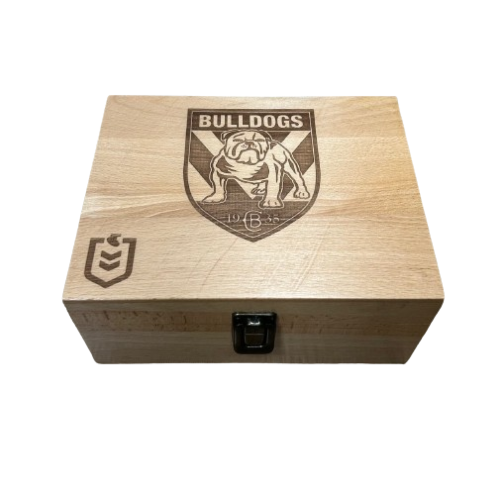 Canterbury Bulldogs NRL Team Whisky Whiskey Stone Set With Glasses In Gift Box