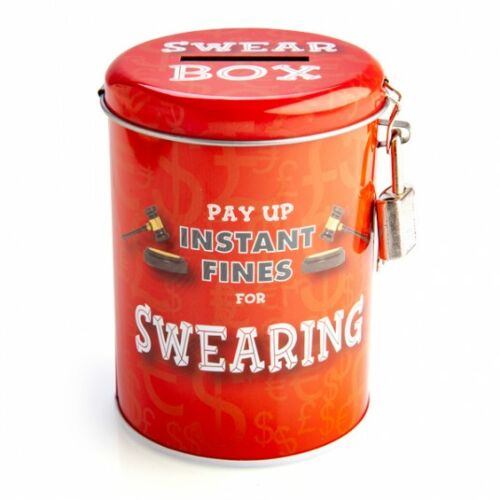 Pay Up Instant Fines For Swearing Box Tin Lockable Moneybox Novelty Gift Idea  