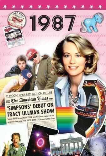 1987 Time Of Your Life - A Fabulous Visual History Of A Very Special Year - Deluxe Greeting Card & Full Length DVD Birthday
