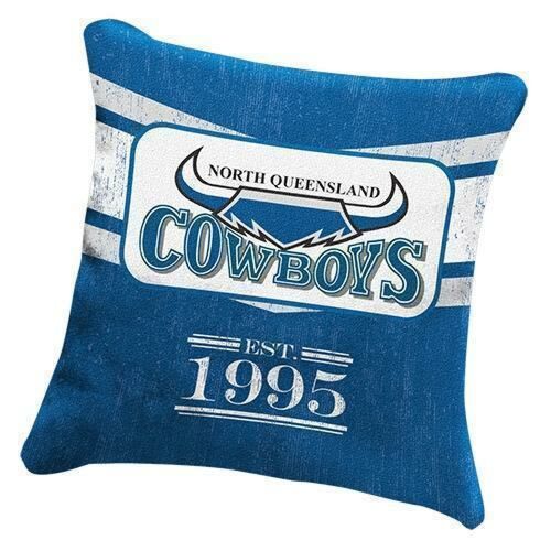 North Queensland Cowboys NRL Heritage Logo Cushion Square Pillow
