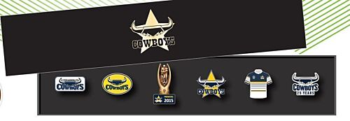 North Queensland Cowboys NRL Team Set Of 6 Pin Collection Set In Presentation Box