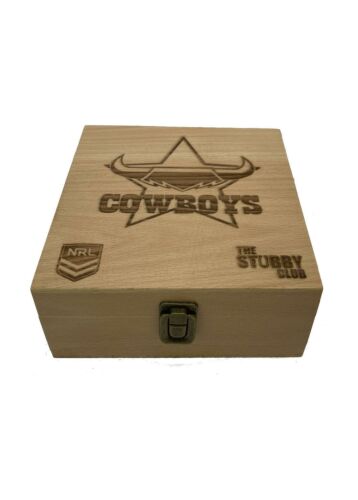 North Queensland Cowboys NRL Team Whisky Whiskey Stone Set With Tongs In Gift Box