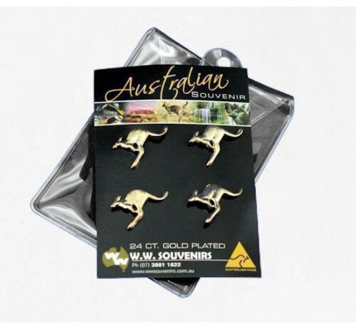 4 Pack Gold Kangaroo Souvenir Pins 
