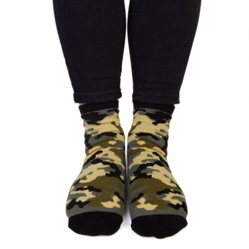 Feet Speak Camo Camoflauge Coloured Long Socks With Great Soles One Size Fits Most