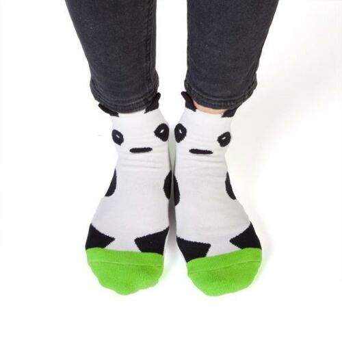 Feet Speak Panda Nap Time Coloured Long Socks With Great Soles One Size Fits Most