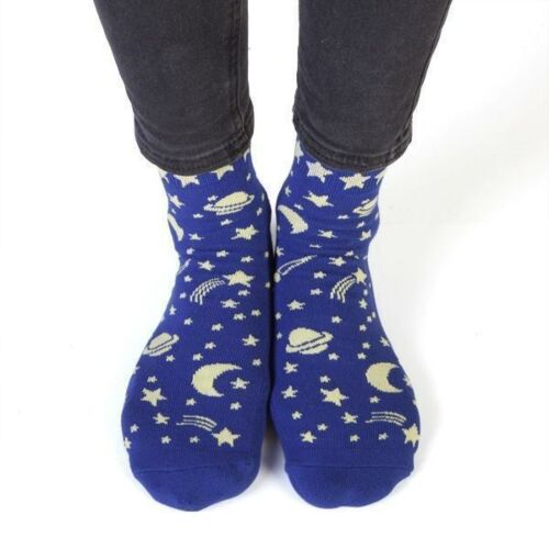Feet Speak Space Spaced Out Coloured Long Socks With Great Soles One Size Fits Most