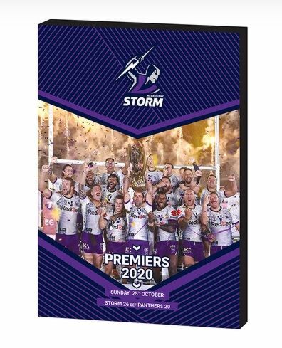 2020 Melbourne Storm Premiers Team Image Wooden Plaque 