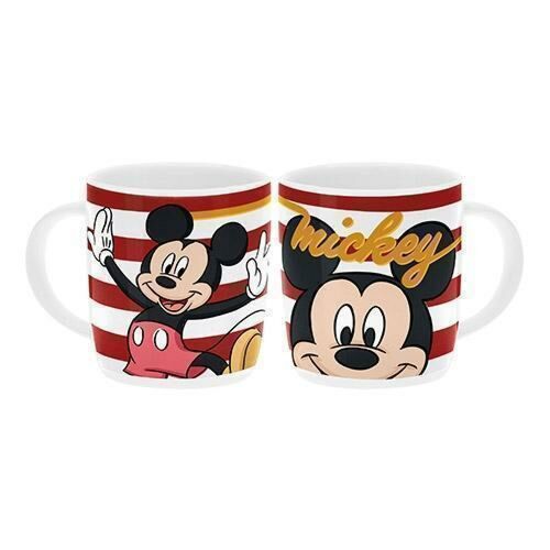 Disney Mickey Mouse Red And White Striped Barrel Mug 400ml Coffee Tea Cup 