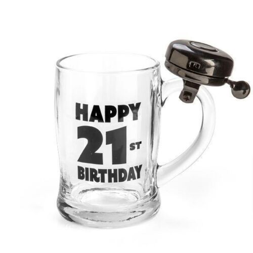 Happy 21st Birthday Bell Mug Glass Beer In Box Drinking Alcohol Birthday Present Gift Idea