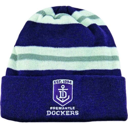 Fremantle Dockers AFL Team Wozza Acrylic Knit Beanie Winter Hat