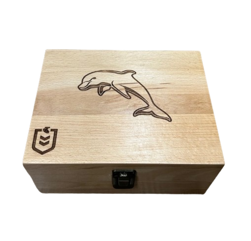 Dolphins NRL Team Whisky Whiskey Stone Set With Tongs In Gift Box