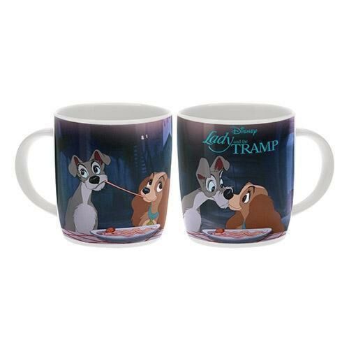 Disney Lady & The Tramp Barrel Mug 400ml Coffee Tea Cup 