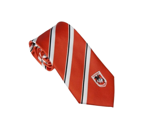 St George Illawarra Dragons NRL Team Logo Colour Stripe Mens Dress Neck Tie 