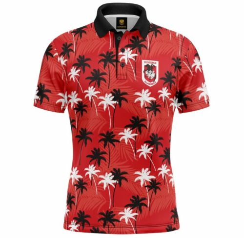 St George Dragons NRL Team Logo "Par-Tee" Short Sleeve Performance Polo Golf Shirt