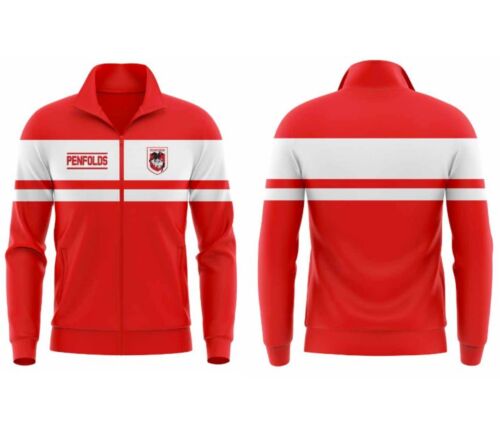 St George Dragons 2024 NRL Team Logo Retro Heritage Mens Adult Zip Up Jacket