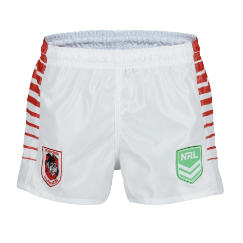 St George Dragons NRL Team Tidwell Mens Adult White Supporter Shorts