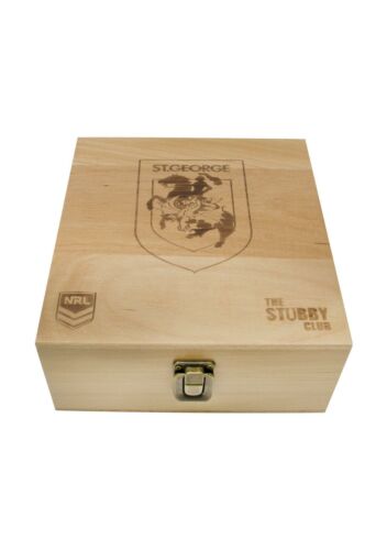 St George Dragons NRL Team Whisky Whiskey Stone Set With Tongs In Gift Box