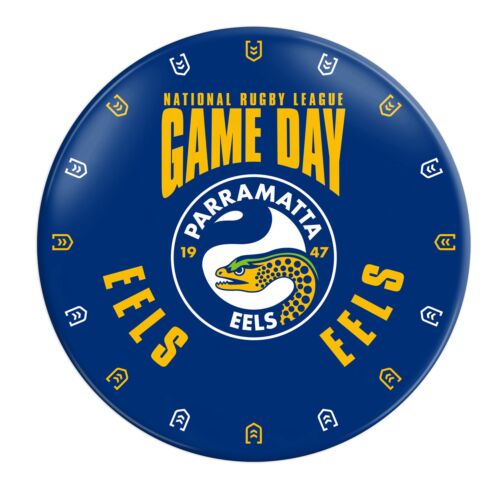 Parramatta Eels NRL Team Logo Plastic Melamine Game Day 20cm Snack Plate 