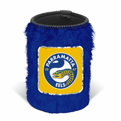 Parramatta Eels NRL Team Logo Fluffy Furry Can Cooler Drink Stubby Holder