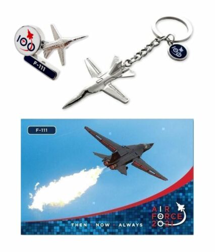 Air Force 100 2021 Centenary Set Of 3 F-111 Plane Pin + Keyring Key Ring + Fridge Magnet RAAF Royal Australian Air Force