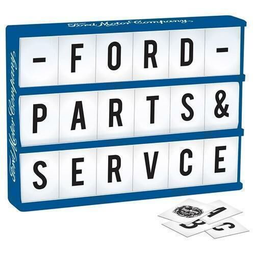 Ford Light Up Box With 85 Letters & Ford Symbols Man Cave Pool Room