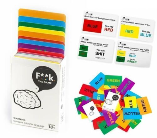 F**k Fuck The Game Card Game Which Will Help You Get Smarter While Swearing At Your Friends Adults Only  