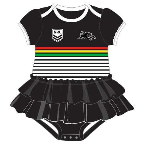 Penrith Panthers NRL Girls Footysuit Tutu Frill Skirt Baby Infant Onesie