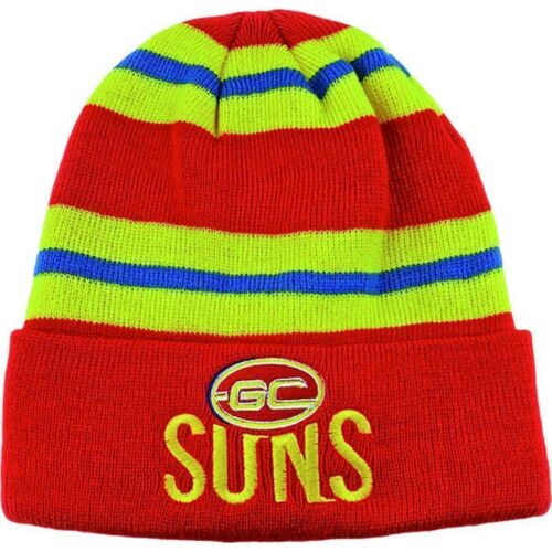 Gold Coast Suns AFL Team Wozza Acrylic Knit Beanie Winter Hat