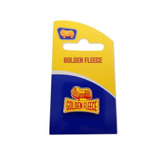 Golden Fleece Australian Petroleum Bone Logo Collectable Pin Badge On Card