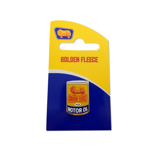 Golden Fleece Australian Petroleum Oil Can Collectable Pin Badge On Card