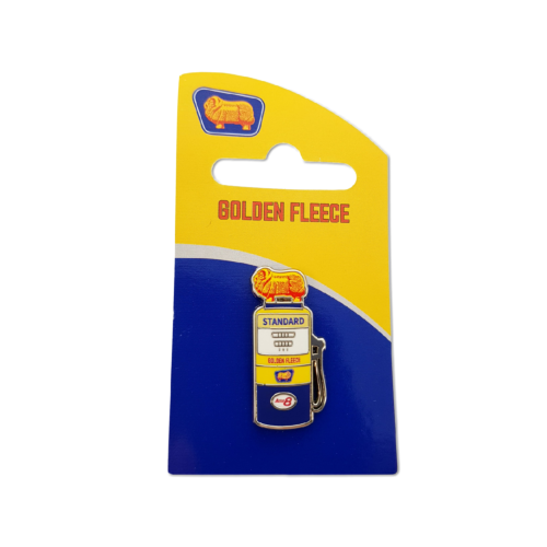 Golden Fleece Australian Petroleum Standard Petrol Bowser Collectable Pin Badge On Card