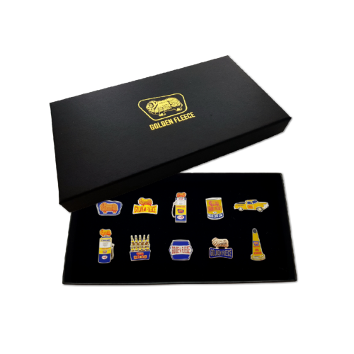 Golden Fleece Australian Petroleum Merino 10 Pin Collection Set In Presentation Box