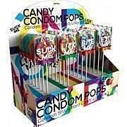 Candy Condom Pops Condom Shaped Hard Candy Lollipops