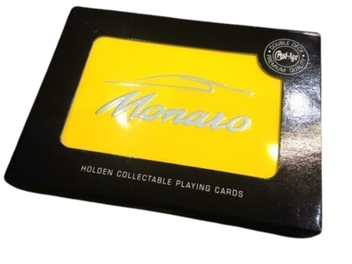 Holden Monaro Yellow Double Deck of Playing Cards in Collectable Tin