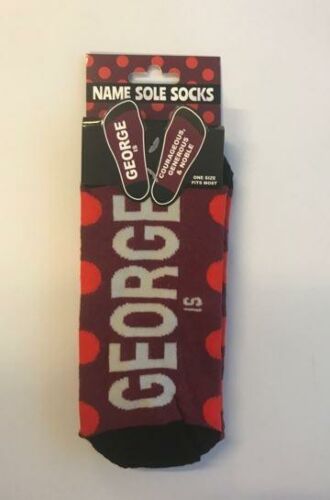 George Name Sole Socks Bright Coloured One Sit Fits Most