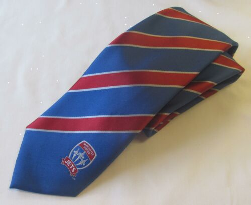 Newcastle Jets A-League Team Colours & Logo Striped Mens Neck Tie