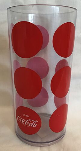 Coca Cola Coke Acrylic Spot Tumbler Cup Glass