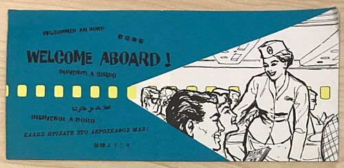 Qantas Original Welcome Aboard Flight Information Card circa 1960s - The Australian Airline