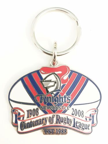 Newcastle Knights NRL Centenary 1908-2008 Metal Key Ring Keyring Chain