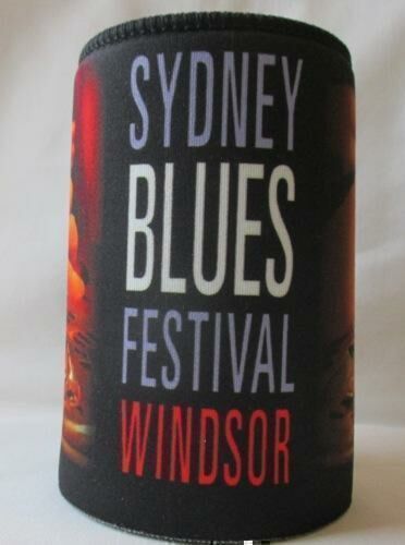 Sydney Annual  Blues Festival Windsor NSW Black Neoprene Can Cooler Stubby Holder