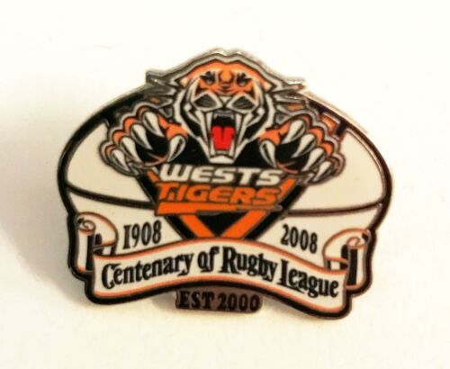 Wests Tigers NRL Centenary 1908-2008 Metal Lapel Pin Badge
