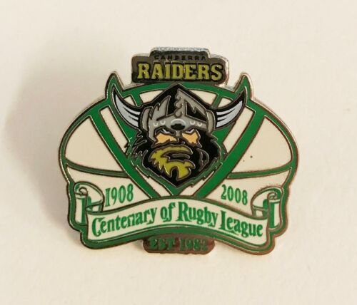 Canberra Raiders NRL Centenary 1908-2008 Metal Lapel Pin Badge