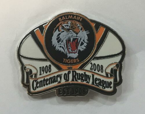 Balmain Tigers NRL Centenary 1908-2008 Metal Lapel Pin Badge
